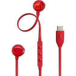 Auricolari jbl tune 305c con microfono usb type-c rosso