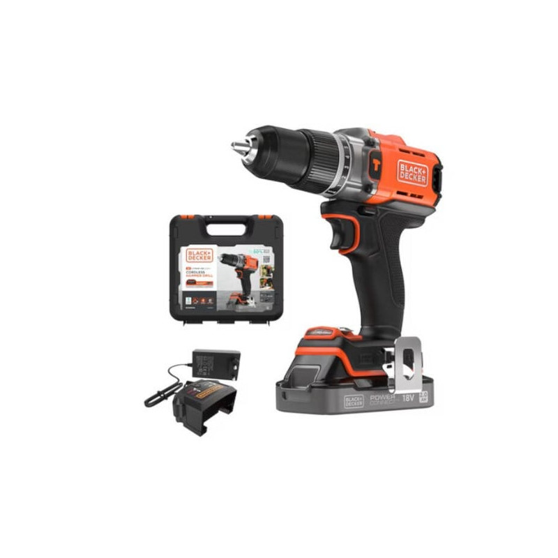 Trapano avvitatore black & decker bcd383d1xk-qw a percussione