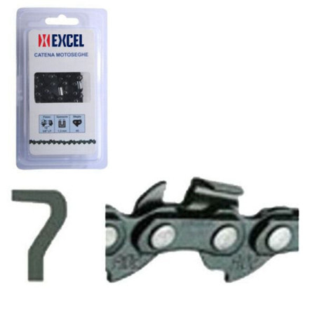 Catena motoseghe excel 12120 n1c-51e 3/8" grigio [d-050-51dl]