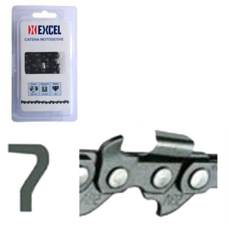 Catena motoseghe excel 12122 a2ep-60e 3/8" grigio [a-058-60dl]