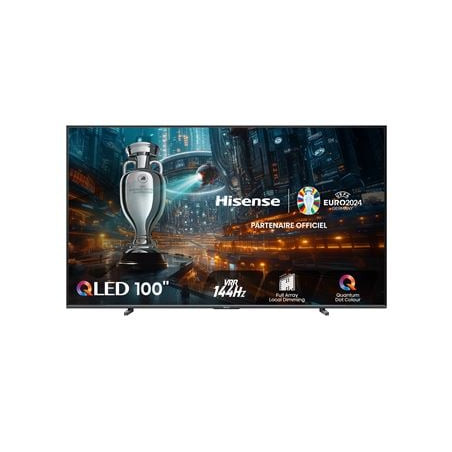 Tv led 100" hisense 100e7nq 4k uhd 3840x2160p smart tv classe