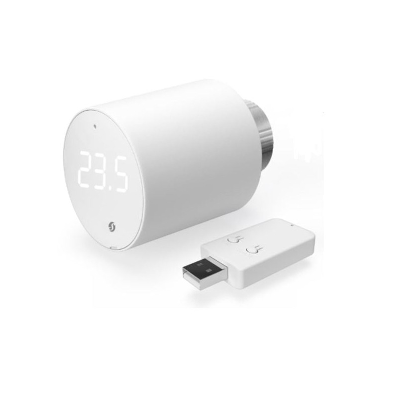 Termostato shelly blu trv + blu gateway gen.3 per radiatore bianco