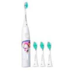 Spazzolino da denti happybrush eco vibe kids agnes +3 elettrico bianco