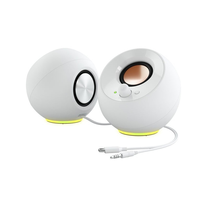 Altoparlanti creative labs per pc bluetooth 5.3/usb-c/rgb/bianco