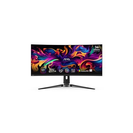 Monitor led 34" msi mag 341cqp qd-oled quad hd 3440x1440/0.03ms/classe