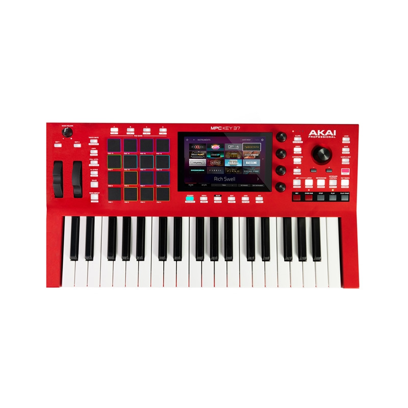 Sintetizzatore a tastiera akai mpc key 37 rosso/nero [mpckey37xeuk]