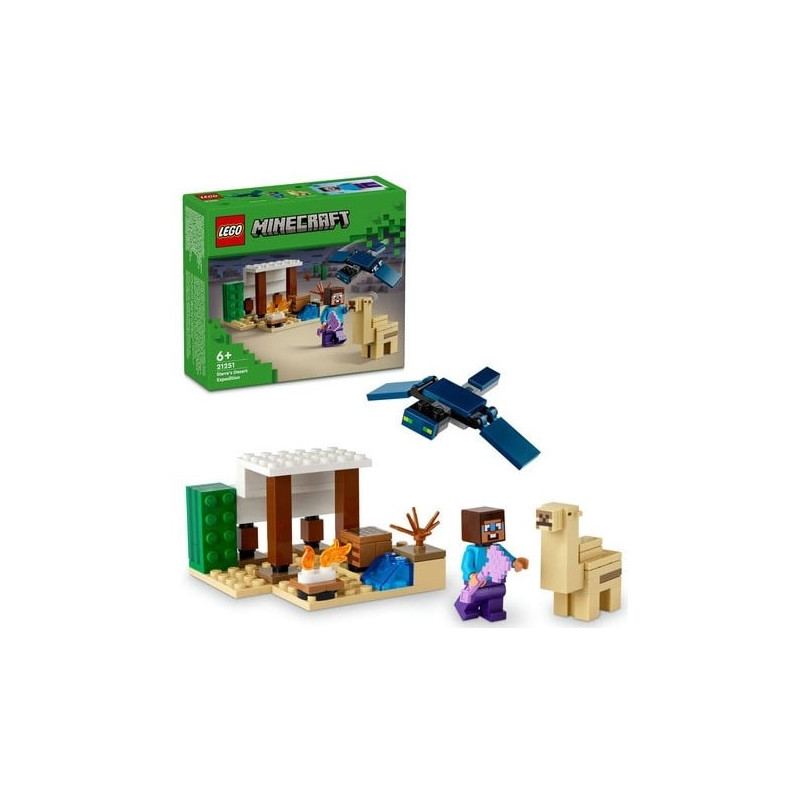 Lego minecraft spedizione nel deserto di steve multicolore 72pz [21251]