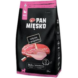 Cibo secco pan miesko meat vitello con quaglia per cani
