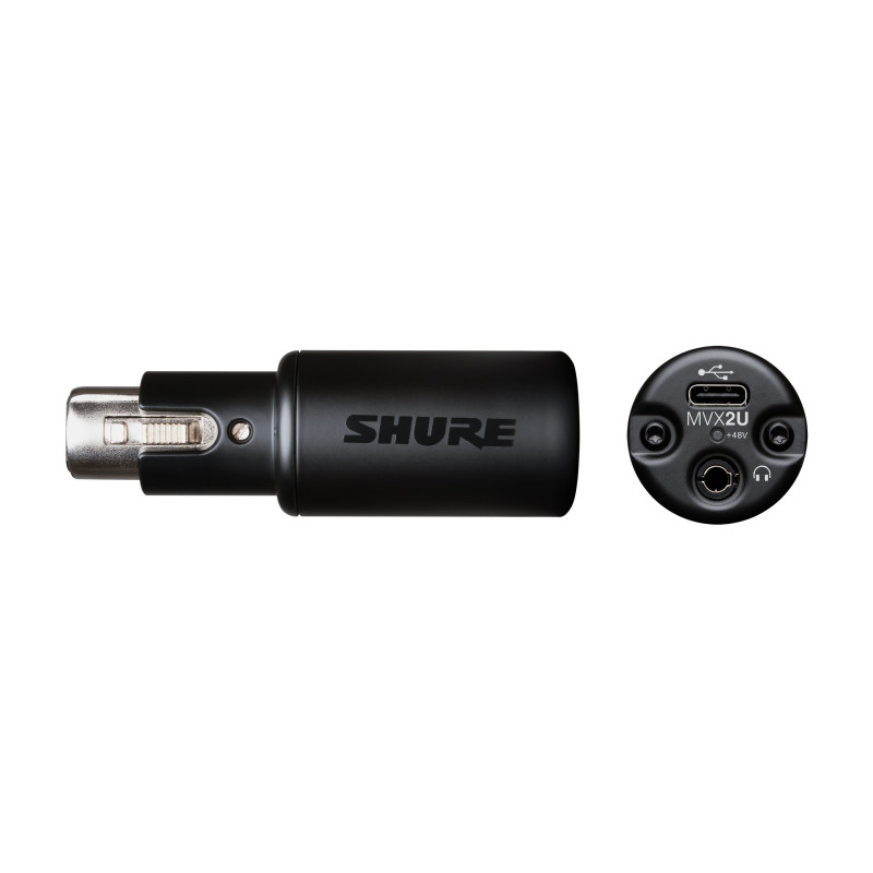 Interfaccia audio shure mvx2u per qualsiasi microfono xlr nero [mvx2u]