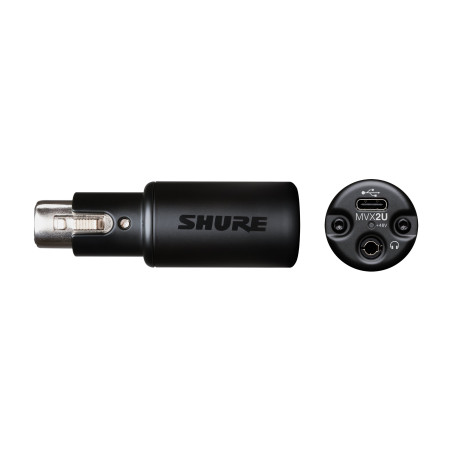 Interfaccia audio shure mvx2u per qualsiasi microfono xlr nero [mvx2u]
