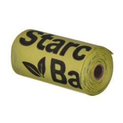 Sacchetti starch bag per escrementi di cane giallo 15pz [159596]