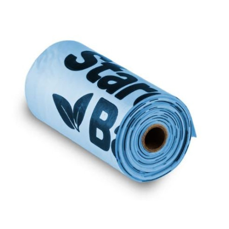 Sacchetti starch bag biodegradabili per escrementi azzurro 15pz