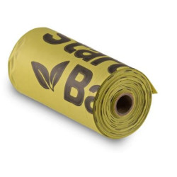 Sacchetti starch bag biodegradabili per escrementi giallo/verde 15pz