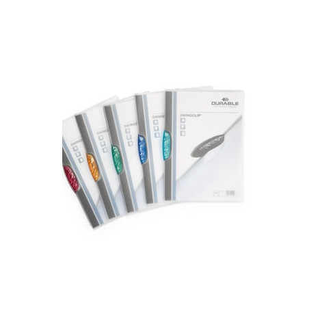 Cartellina con fermafogli durable 5 pz. a molla colorata swingclip