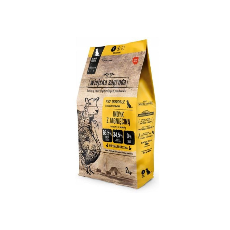 Cibo secco wiejska zagroda tacchino con agnello crunchy s per cani