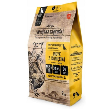 Cibo secco wiejska zagroda tacchino con agnello crunchy s per cani