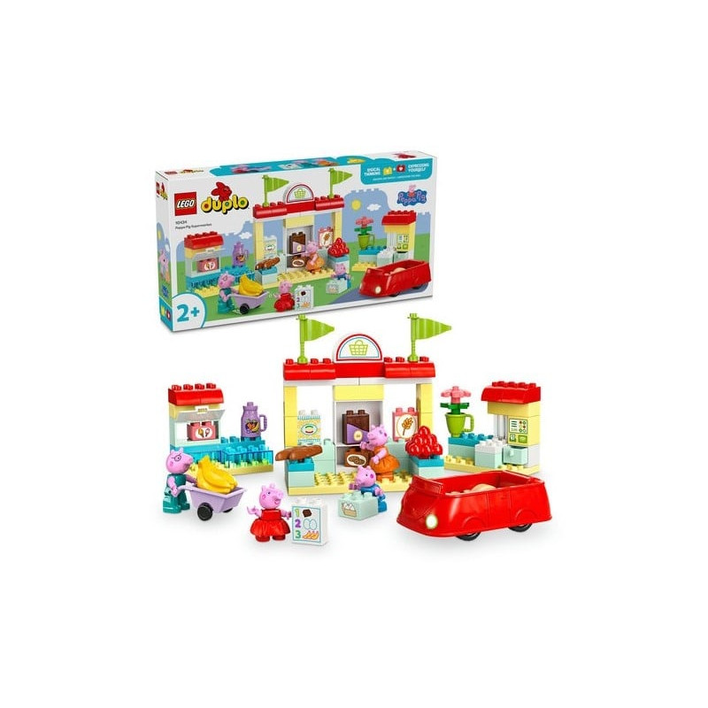 Gioco da costruzione lego duplo supermercato peppa pig multicolore
