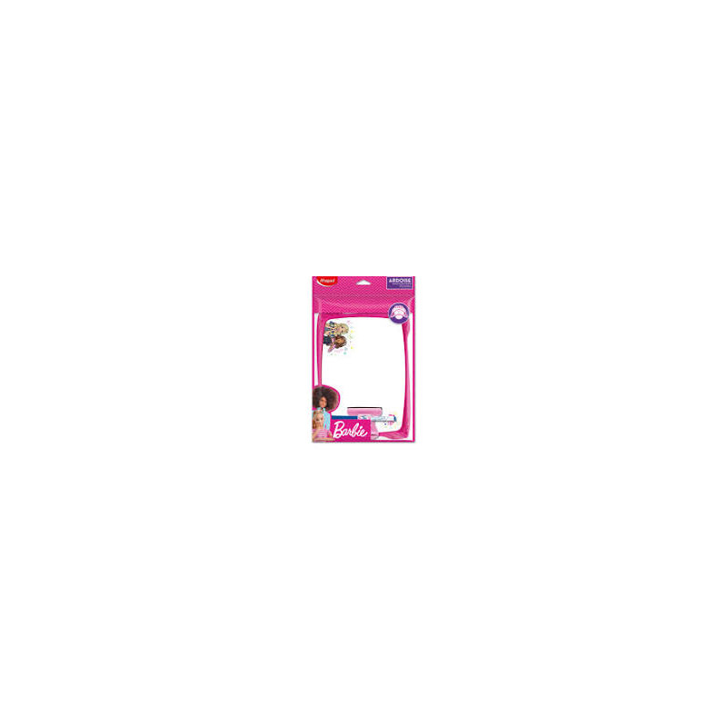 Kit ardesia maped licenza barbie con porta accessori/pennello/pennarello/bianco/rosa