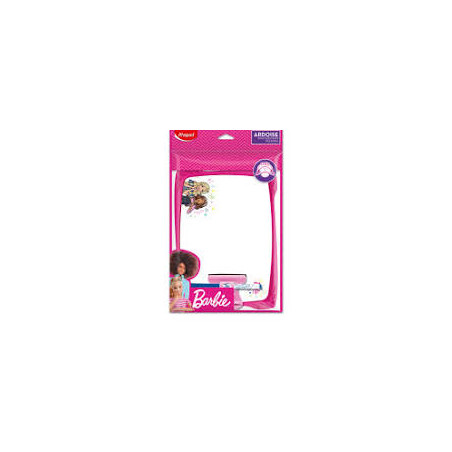 Kit ardesia maped licenza barbie con porta accessori/pennello/pennarello/bianco/rosa