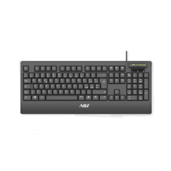 Tastiera usb adj con lettore smart card integrato/qwerty/113 tasti/cavo