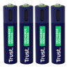Batterie ricaricabili trust 25671 aaa 500mah usb-c blu/verde