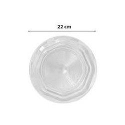 Piatto piano dopla re-usable polistirene bianco 50pz [12509]