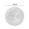 Piatto piano dopla re-usable polistirene bianco 50pz [12509]