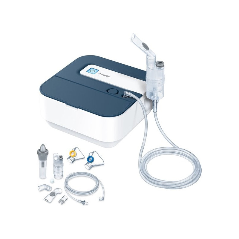 Inalatore beurer aerosol ih 28 pro con accessori blu/bianco