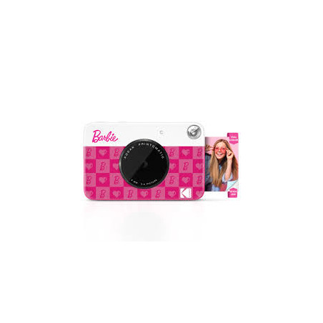 Fotocamera kodak printomatic barbie camera 1 5mp bianco/rosa