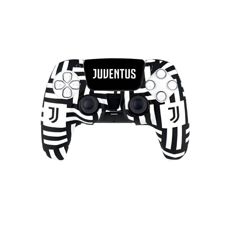 Custodia controller qubick juventus per ps5 silicone nero/bianco