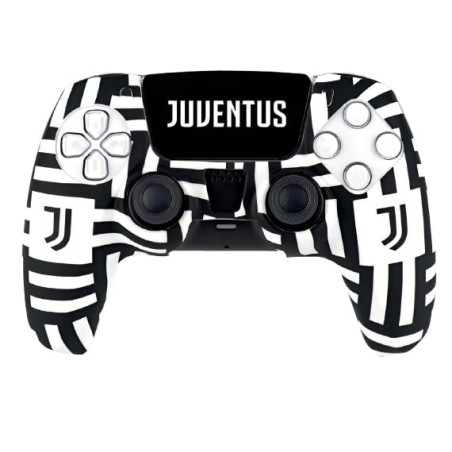 Custodia controller qubick juventus per ps5 silicone nero/bianco