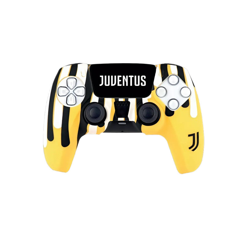 Custodia controller qubick juventus per ps5 silicone giallo/nero/bianco