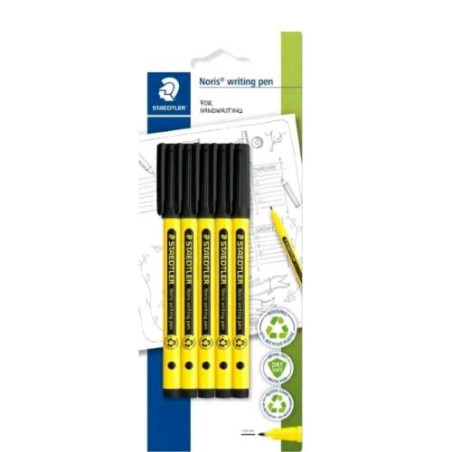 Penna a sfera tratto staedtler noris 0.6mm nero 5pz [307-9bk4]