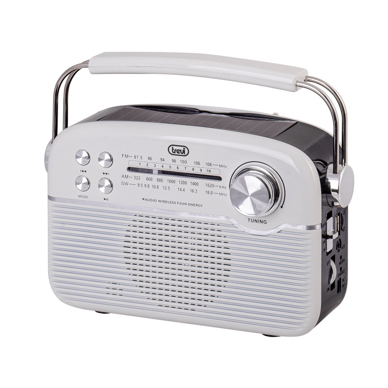 Radio portatile trevi ra 7f50 bt wireless bianco