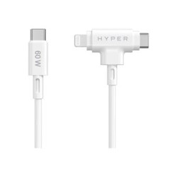 Cavo lightning targus hyperjuice usb-c 7-in-1 bianco