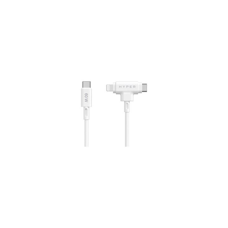 Cavo lightning targus hyperjuice usb-c 7-in-1 bianco