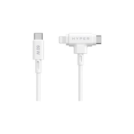 Cavo lightning targus hyperjuice usb-c 7-in-1 bianco