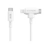 Cavo lightning targus hyperjuice usb-c 7-in-1 bianco
