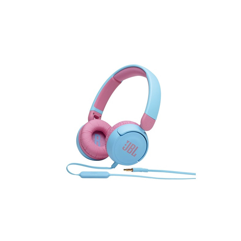 Cuffie jbl jr 310 ad archetto con microfono per bambini blu/rosa