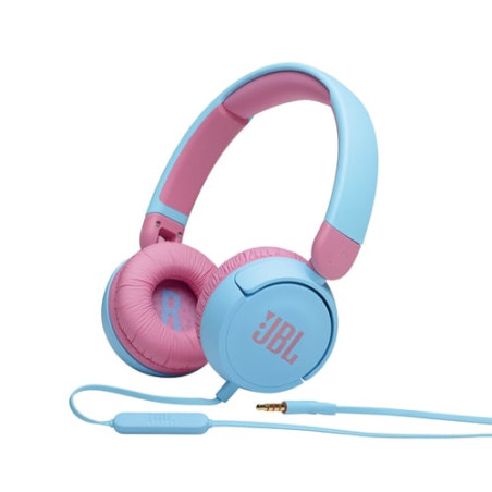 Cuffie jbl jr 310 ad archetto con microfono per bambini blu/rosa