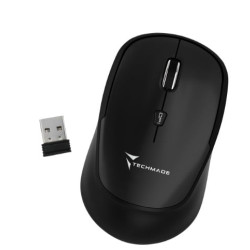 Mouse techmade senza fili ottico 1600dpi nero [tm-xj35-bk]
