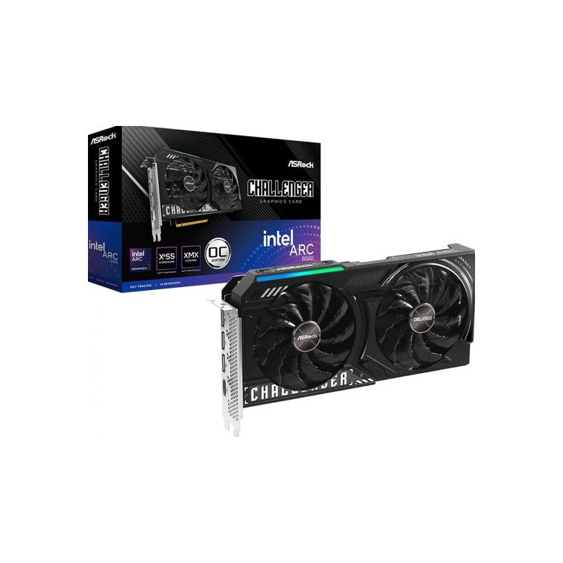 Scheda video intel asrock arc b580 challenger oc 12gb gddr6 192bit