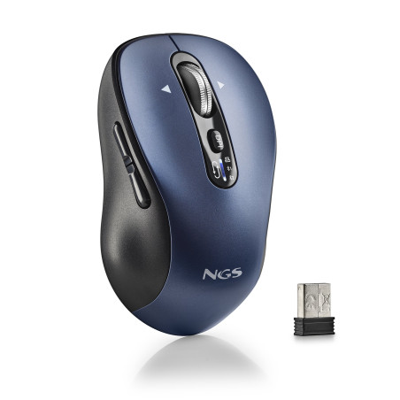 Mouse ngs senza fili ottico 3200dpi nero/blu [infinity-rb]