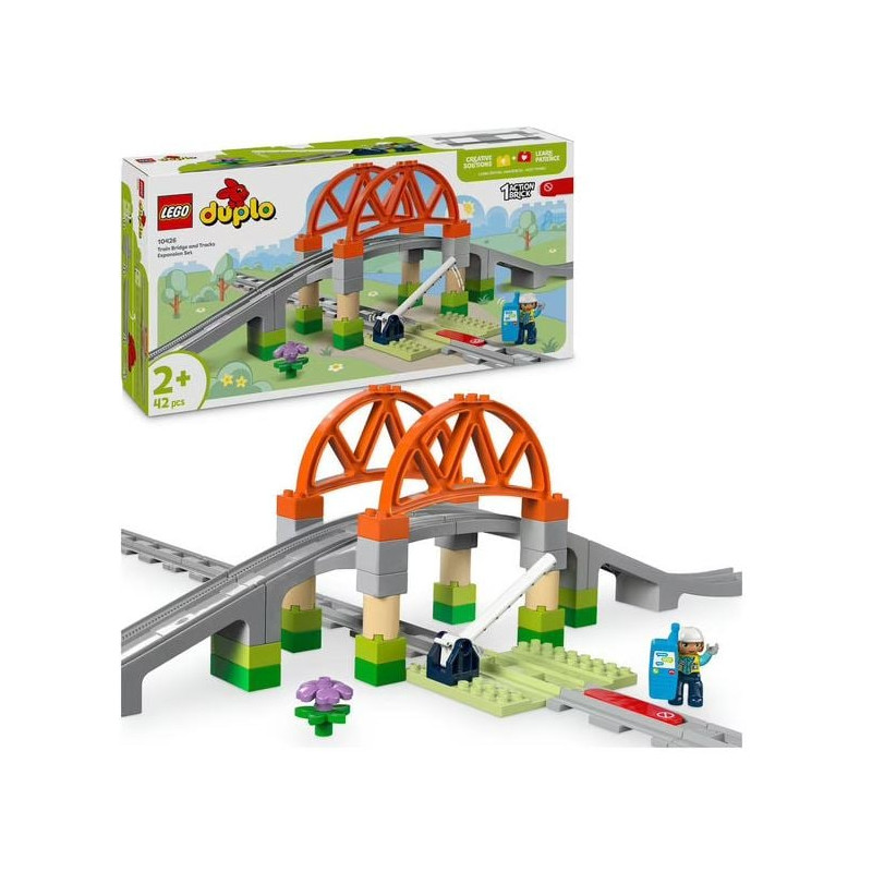 Lego duplo le rotaie e il ponte ferroviario multicolore 42pz [10426]
