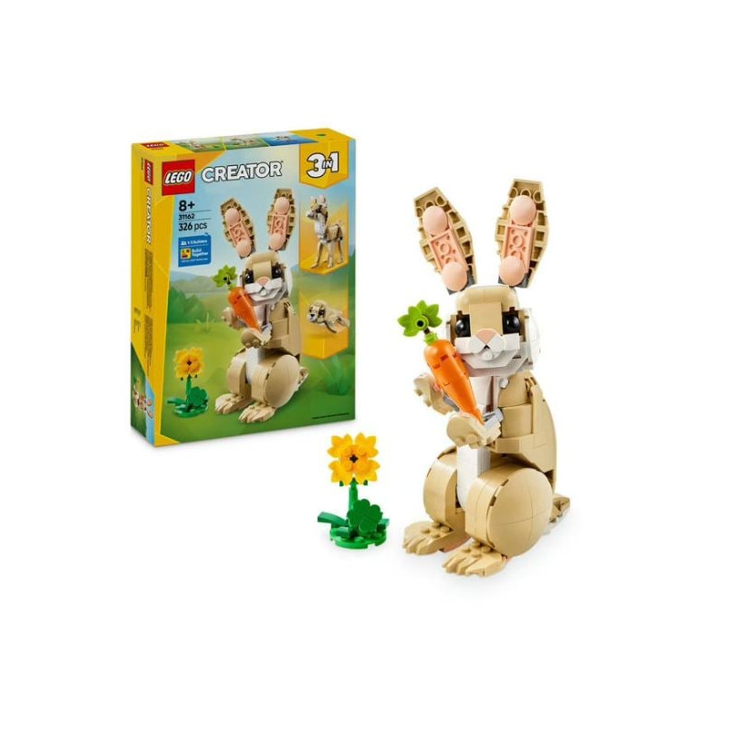 Lego creator l'adorabile coniglio 3in1 multicolore 326pz [31162]
