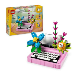 Lego creator macchina da scrivere con fiori multicolore 363pz [31169]