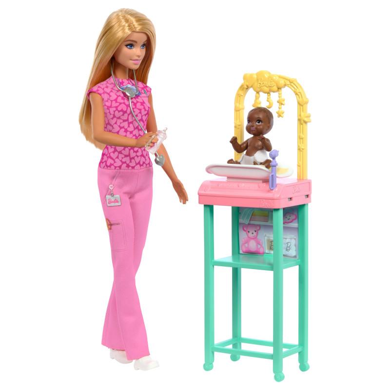 Bambola mattel barbie deluxe carriere bambini multicolore [jcr72]