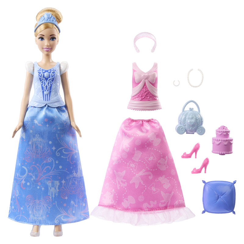 Mattel disney princess jcr95 2in1 cenerentola con accessori multicolore