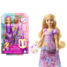 Mattel disney princess jbg09 2in1 rapunzel con accessori multicolore
