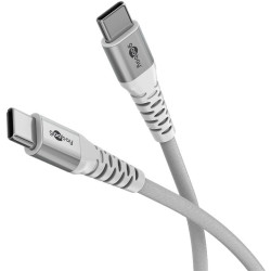 Cavo usb goobay supersoft usb 2.0 tipo c 3m bianco [70195]